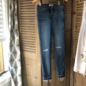 Madewell 9” high rise skinny jeans